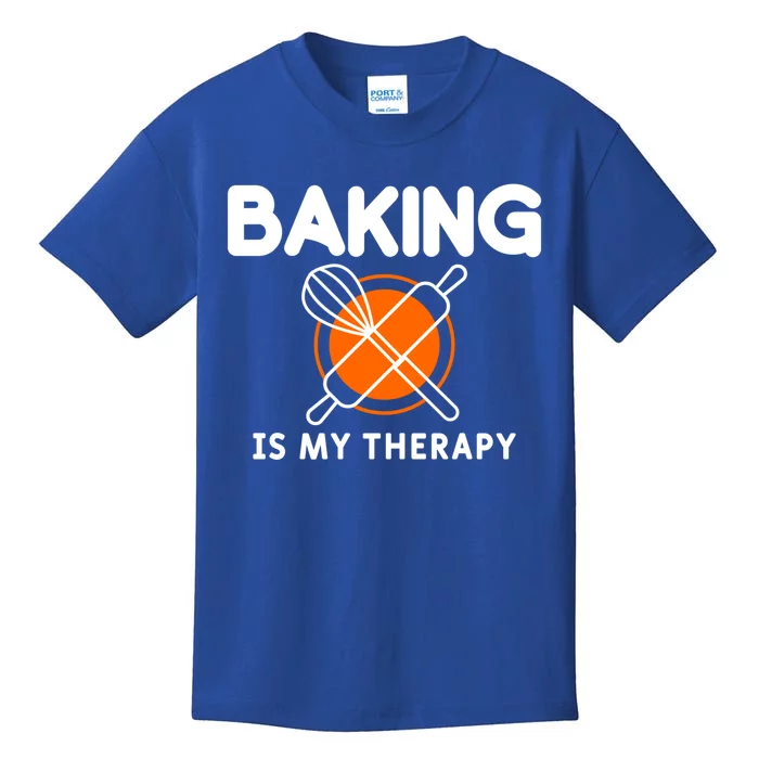 Baking Is My Therapy Bake Baker Gift Kids T-Shirt