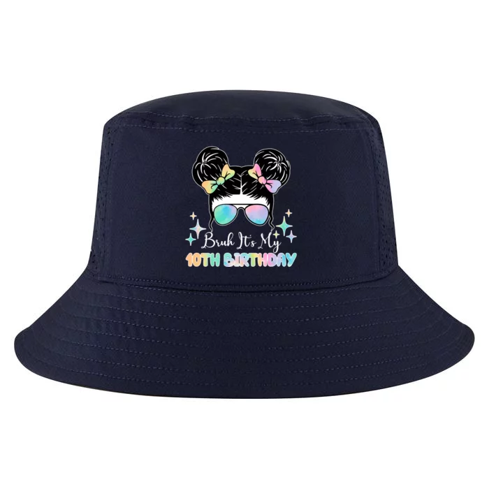 Bruh Its My 10th Birthday Colorful Hair Bun Cool Comfort Performance Bucket Hat