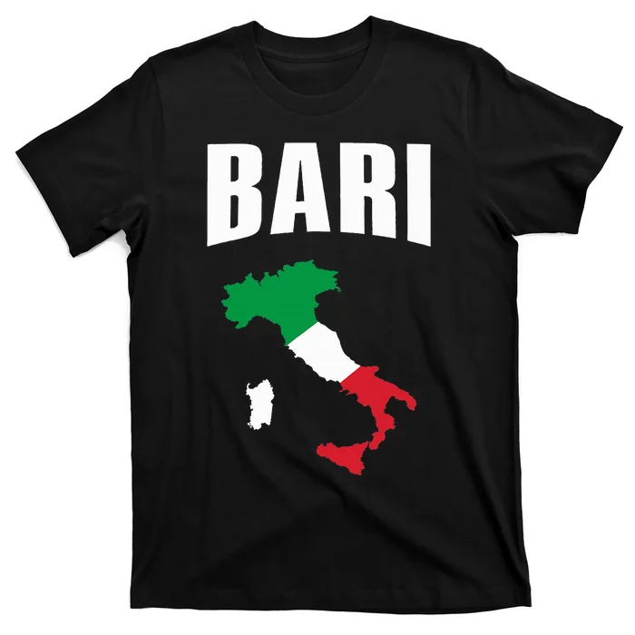 Bari Italy Map T Italian Flag Gift Jersey T-Shirt