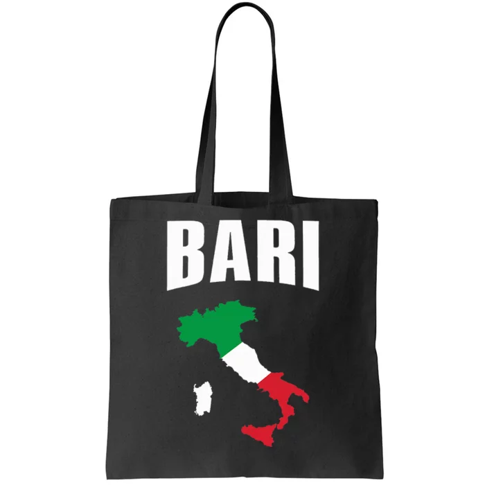 Bari Italy Map T Italian Flag Gift Jersey Tote Bag