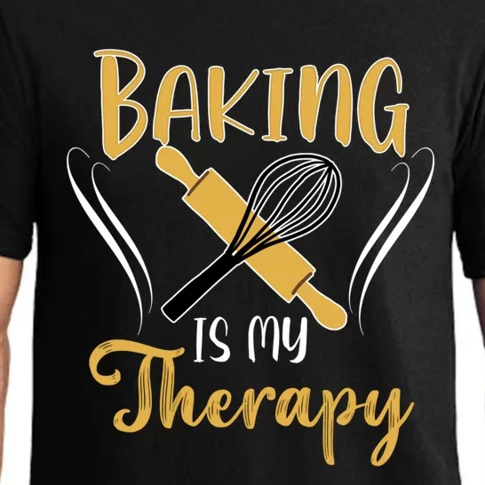 Baking Is My Therapy Bake Flour Cupcake Oven Baking Whisk Gift Pajama Set