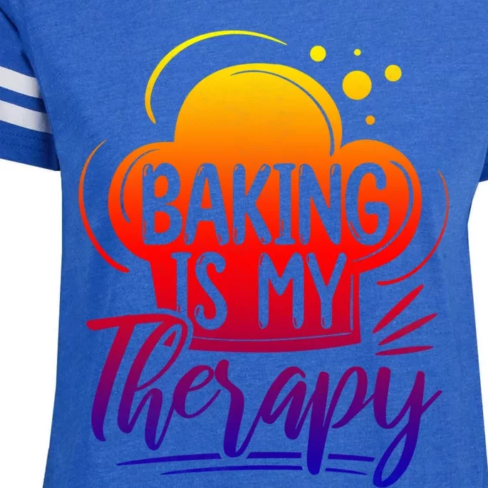 Baking Is My Therapy Baker Cute Gift Enza Ladies Jersey Football T-Shirt