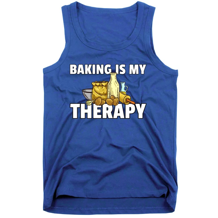 Baking Is My Therapy Bake For Bakery Baker Gift Tank Top