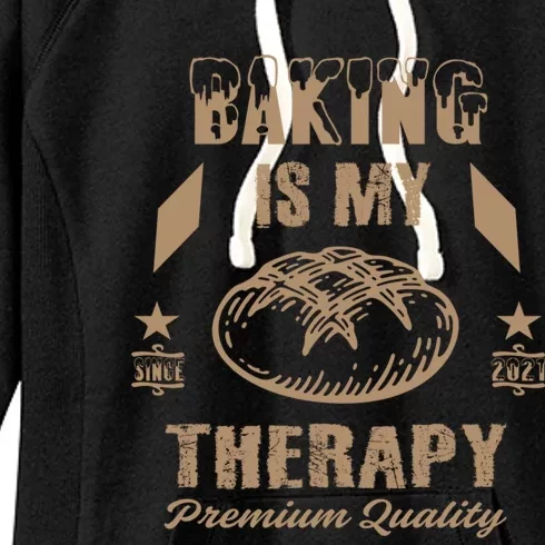 Baking Is My Therapy Bakery Baker Gift Women's Fleece Hoodie