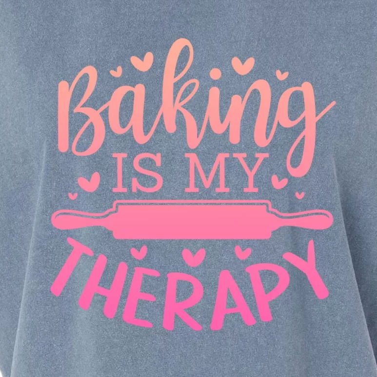 Baking Is My Therapy Don't Need A Rehab But Flour And Sugar Cute Gift Garment-Dyed Women's Muscle Tee