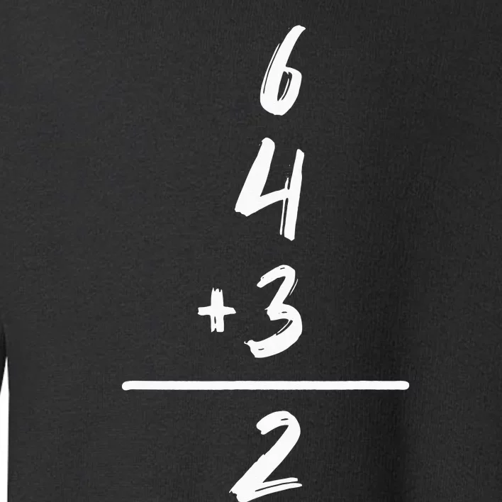 Baseball Inspired Math 6 4 3 2 Double Play Softball Game Toddler Sweatshirt