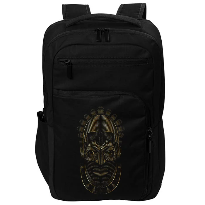 Benin Ivory Mask Gold Impact Tech Backpack