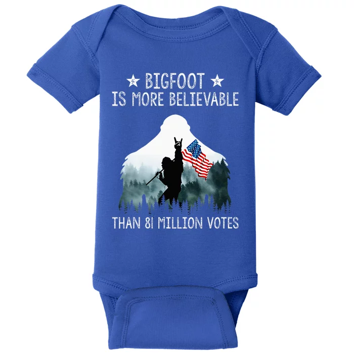 Bigfoot Is More Believable Than 81 Million Votes Baby Bodysuit