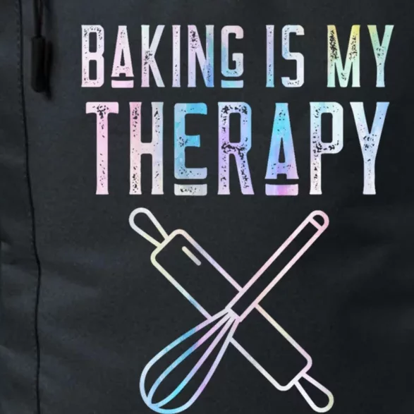 Baking Is My Therapy Baker Bake Cake Bread Pastry Chef Food Cute Gift Daily Commute Backpack