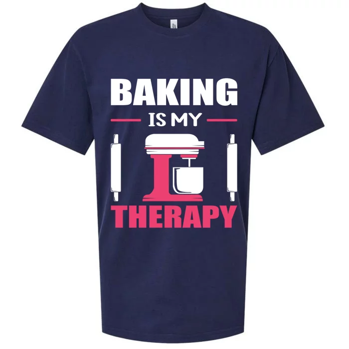 Baking Is My Therapy! Kitchen Baker Passion Great Gift Sueded Cloud Jersey T-Shirt