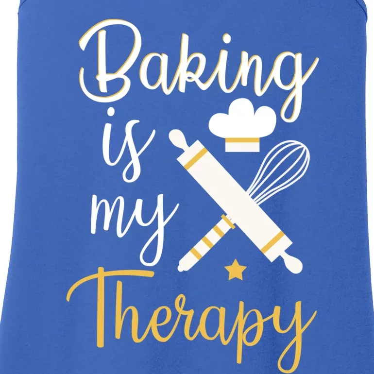 Baking Is My Therapy Baker Cookie Baking Cupcake Baker Cool Gift Ladies Essential Tank