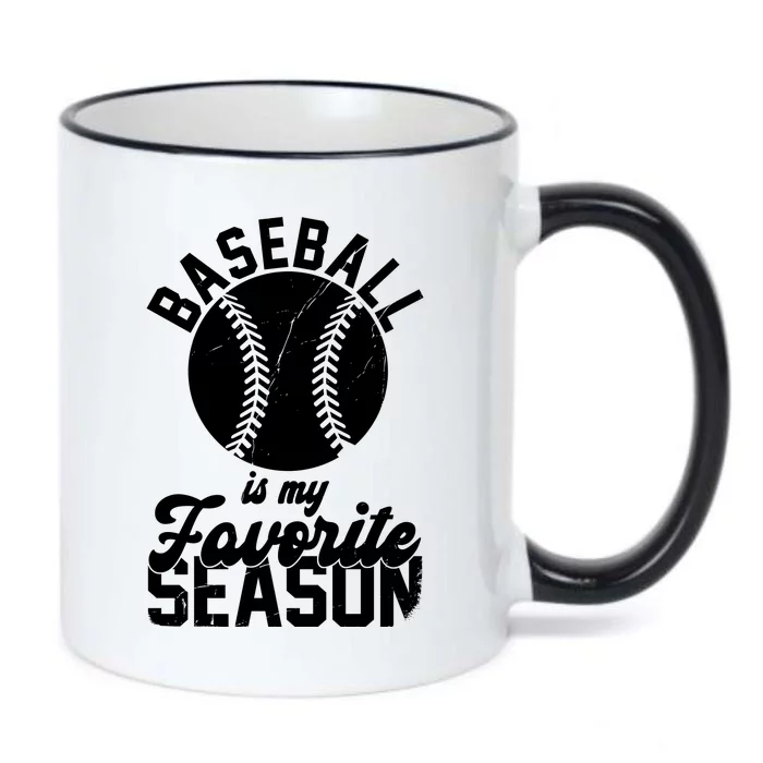 Baseball Is My Favorite Season Sport Lover Black Color Changing Mug