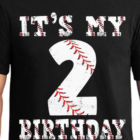 Baseball It's My 2nd Birthday Two Year Old Second Birthday Pajama Set