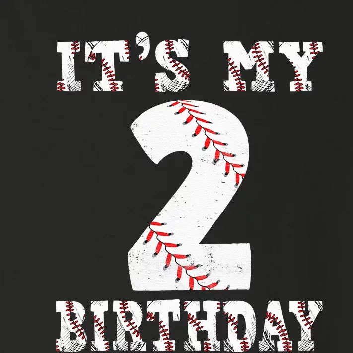 Baseball It's My 2nd Birthday Two Year Old Second Birthday Toddler Long Sleeve Shirt