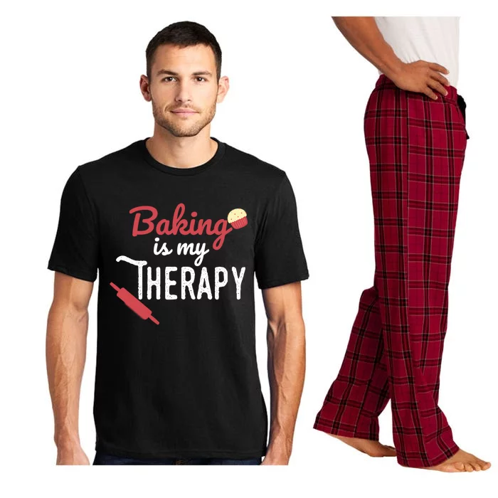 Baking Is My Therapy Baker Funny Chef Funny Gift Pajama Set