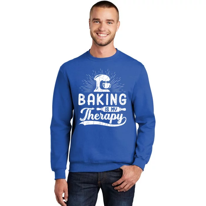 Baking Is My Therapy Funny Baker Cookie Bake Lover Graphic Cool Gift Sweatshirt