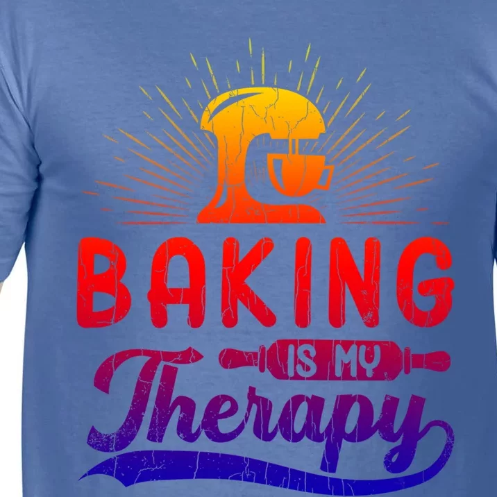 Baking Is My Therapy Funny Baker Cookie Bake Lover Graphic Gift Comfort Colors T-Shirt