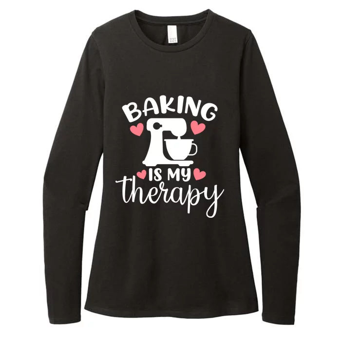 Baking Is My Therapy Funny Baker Lover Funny Gift Womens CVC Long Sleeve Shirt