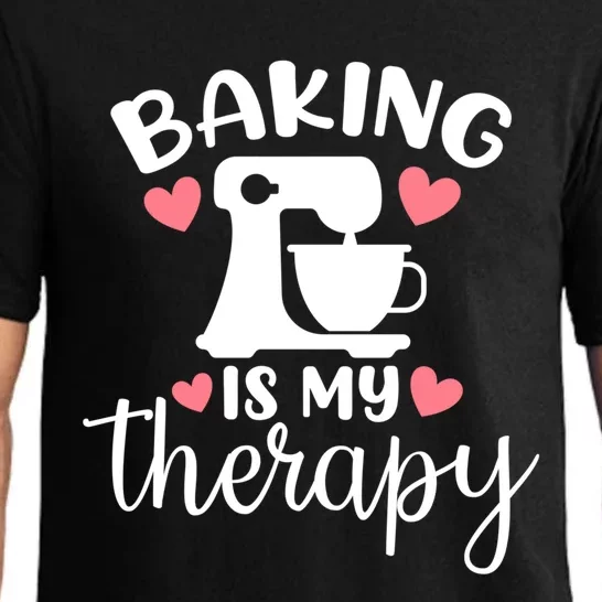 Baking Is My Therapy Funny Baker Lover Funny Gift Pajama Set