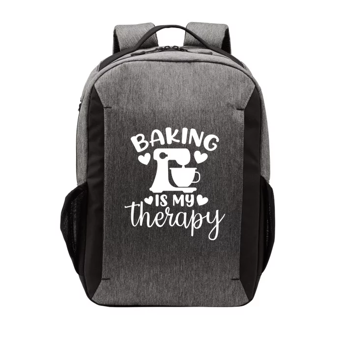 Baking Is My Therapy Funny Baker Lover Gift Vector Backpack