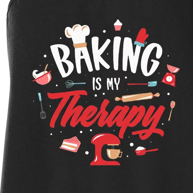 Baking Is My Therapy Women's Racerback Tank