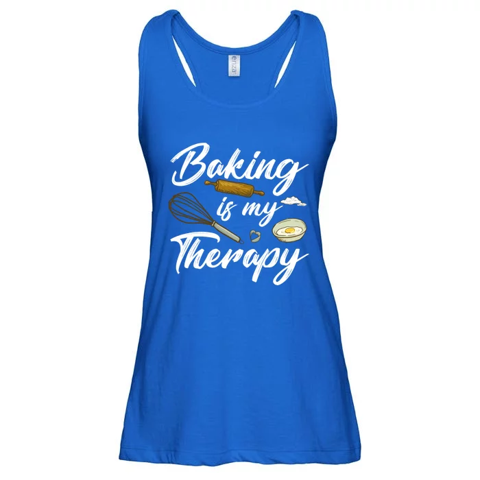 Baking Is My Therapy Baker Cool Gift Ladies Essential Flowy Tank