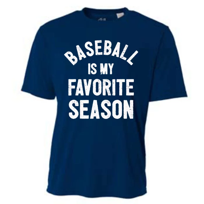 Baseball Is My Favorite Season - Royal Blue Cooling Performance Crew T-Shirt