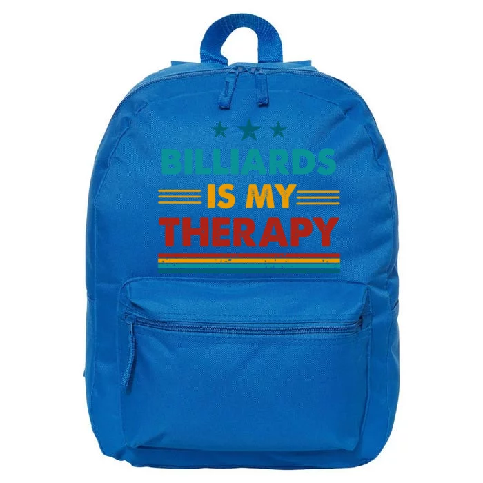 Billiards Is My Therapy Funny Billiards Gift 16 in Basic Backpack