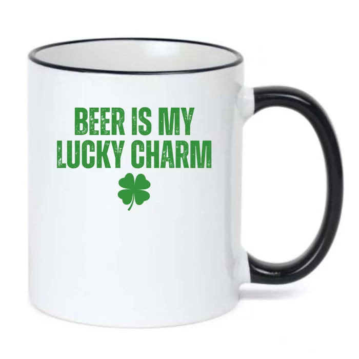 Beer Is My Lucky Charm Funny St Patricks Day Black Color Changing Mug