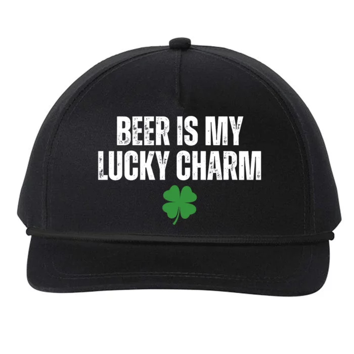 Beer Is My Lucky Charm Funny St Patricks Day Snapback Five-Panel Rope Hat