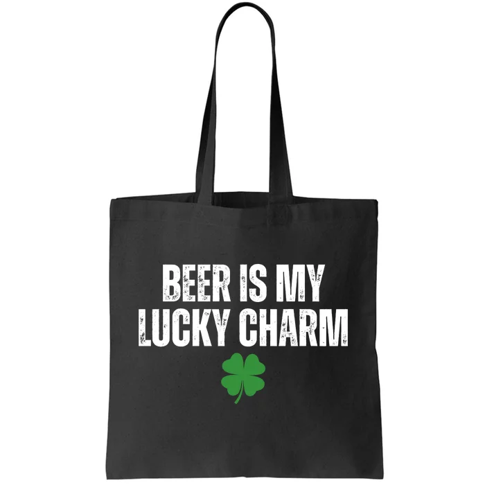 Beer Is My Lucky Charm Funny St Patricks Day Tote Bag