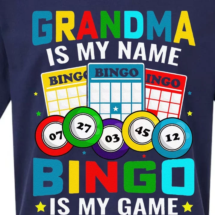 Bingo Is My Funny Bingo Grandma Player Women Mother's Day Sueded Cloud Jersey T-Shirt