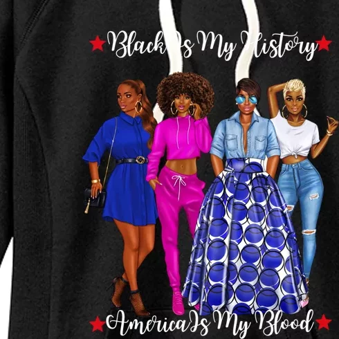 Black Is My History Strong Black Females Mom Sister Teacher Cute Gift Women's Fleece Hoodie