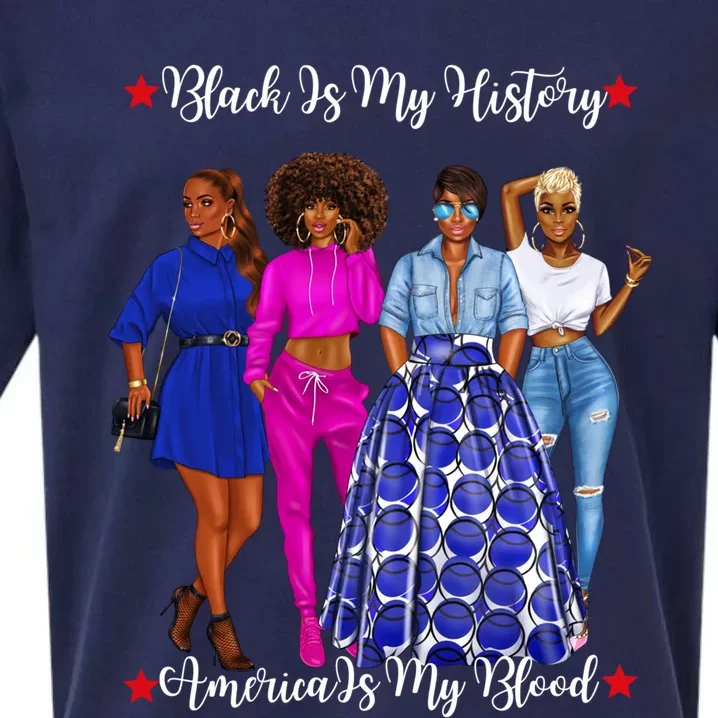 Black Is My History Strong Black Females Mom Sister Teacher Cute Gift Sueded Cloud Jersey T-Shirt