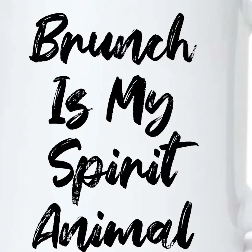 Brunch Is My Spirit Animal Funny Breakfast Lunch Parody Joke Gift Black Color Changing Mug