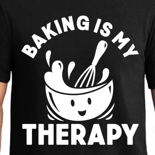 Baking Is My Therapy Bakers Funny Baking Lovers Bakery Owner Meaningful Gift Pajama Set