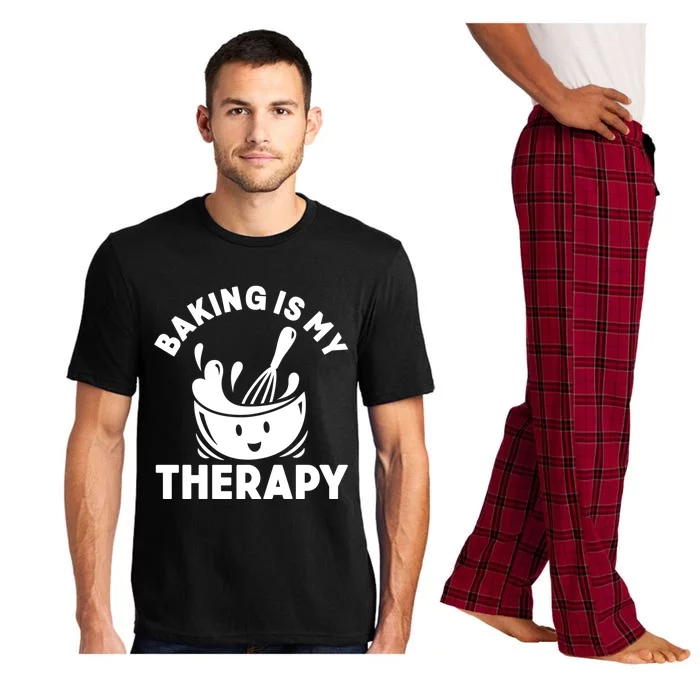 Baking Is My Therapy Bakers Funny Baking Lovers Bakery Owner Meaningful Gift Pajama Set