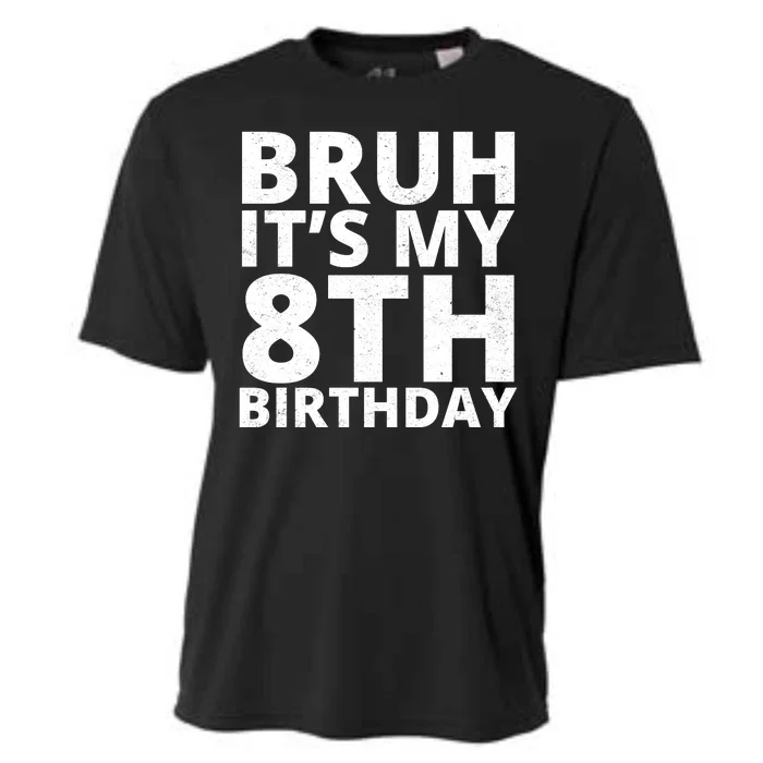 Bruh ItS My 8th Birthday Vintage Party Cooling Performance Crew T-Shirt