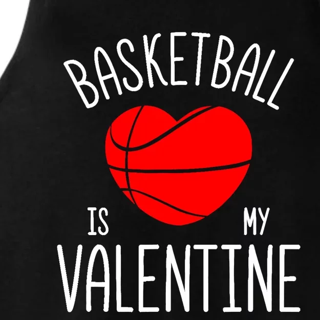 Basketball is My Valentine Ladies Tri-Blend Wicking Tank