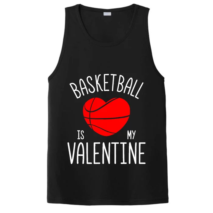 Basketball is My Valentine Performance Tank