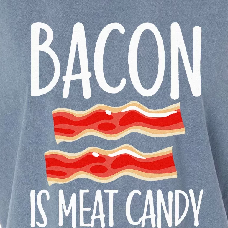 Bacon Is Meat Candy Gift Pig Costume BBQ Lover Grilling Pork Garment-Dyed Women's Muscle Tee