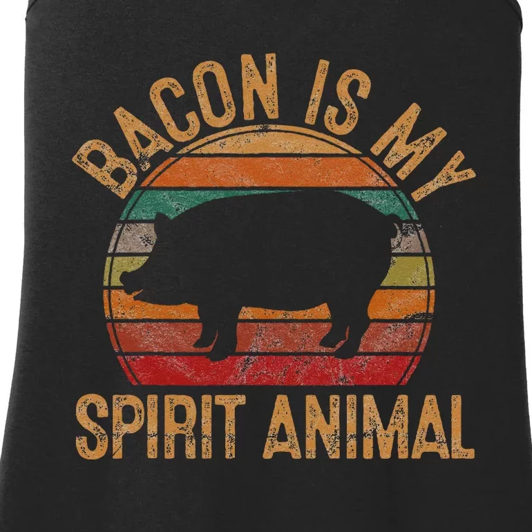 Bacon Is My Spirit Animal Gift Retro BBQ Costume Pork Grill Ladies Essential Tank