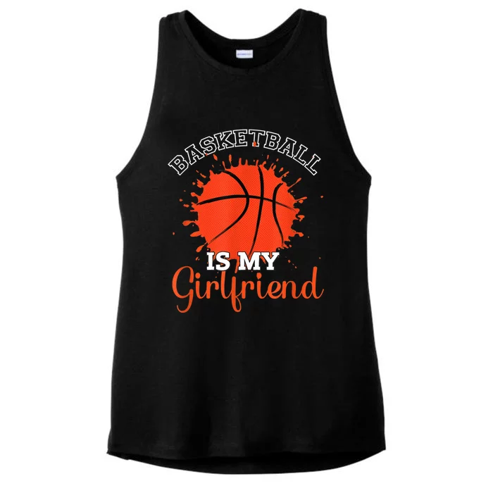 Basketball is my Girlfriend Ladies Tri-Blend Wicking Tank