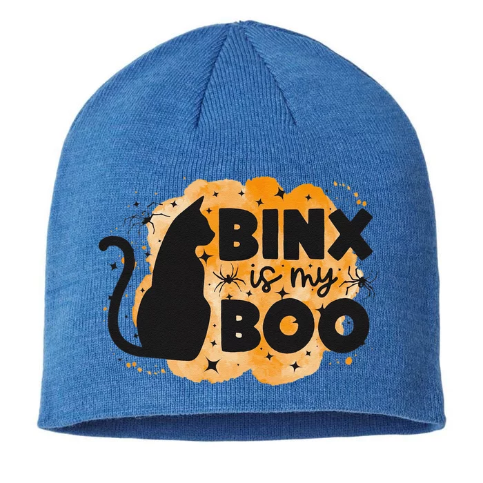 Binx Is My Boo Halloween Cat Scary Holiday Horror Night 8 1/2in Sustainable Knit Beanie