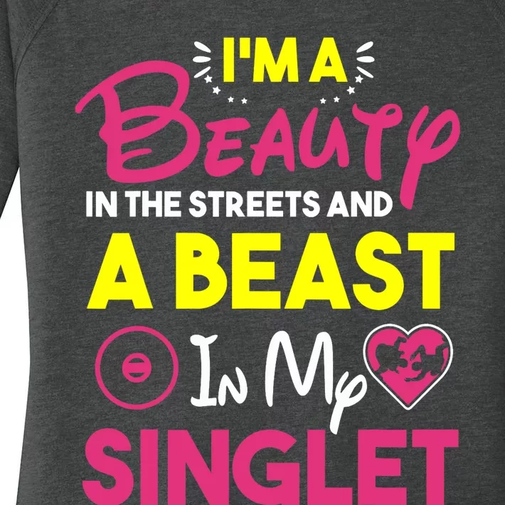 Beast In My Singlet Funny Wrestling Women's Perfect Tri Tunic Long Sleeve Shirt