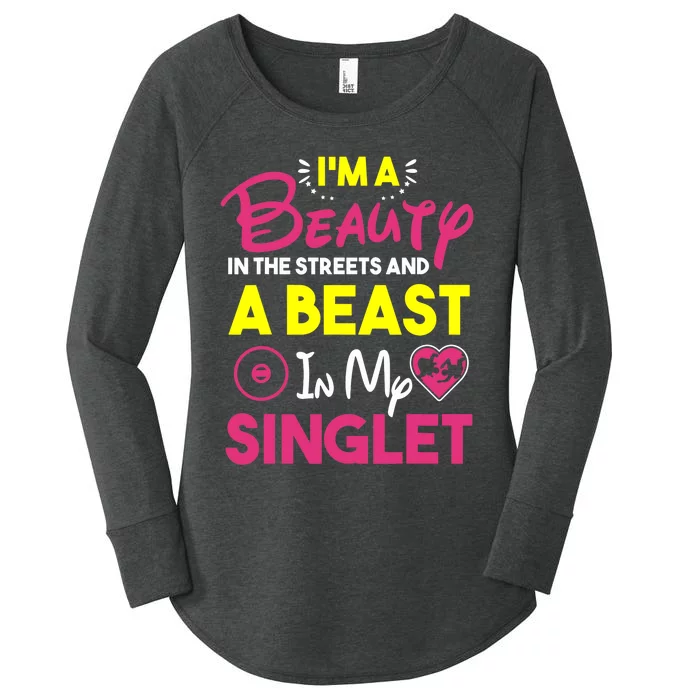 Beast In My Singlet Funny Wrestling Women's Perfect Tri Tunic Long Sleeve Shirt