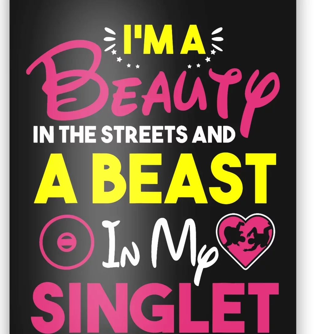 Beast In My Singlet Funny Wrestling Poster