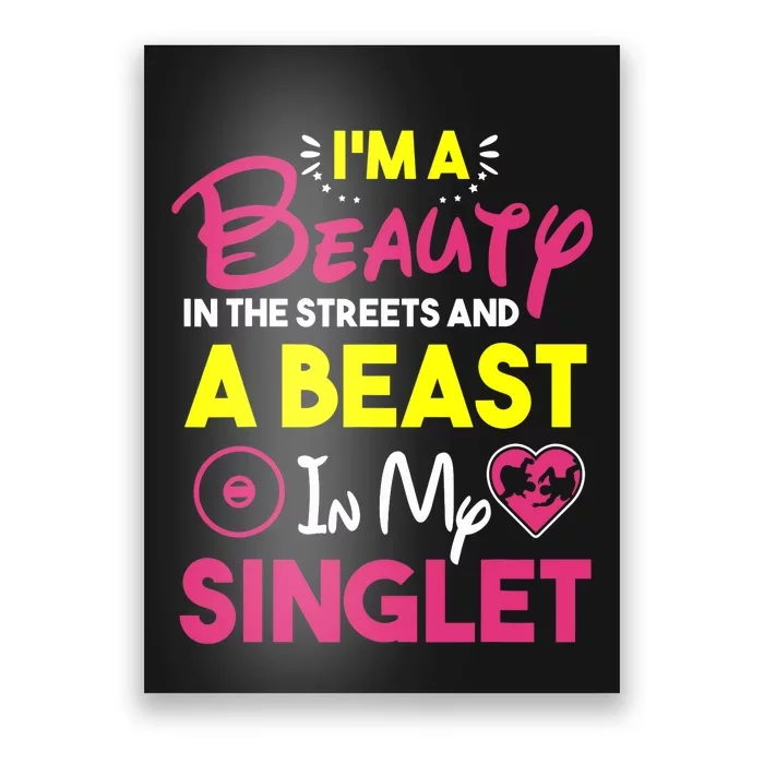 Beast In My Singlet Funny Wrestling Poster