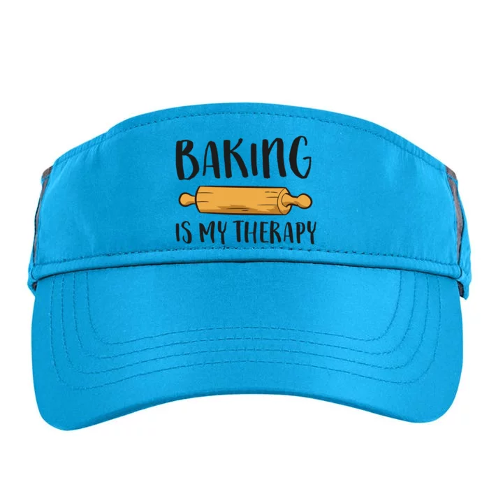 Baking Is My Therapy Funny Cookie Baking Baker Gift Adult Drive Performance Visor