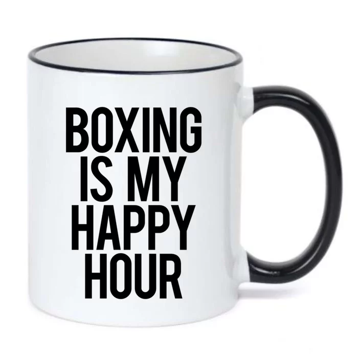 Boxing Is My Happy Hour Funny Gym Sports Saying Training Great Gift Black Color Changing Mug